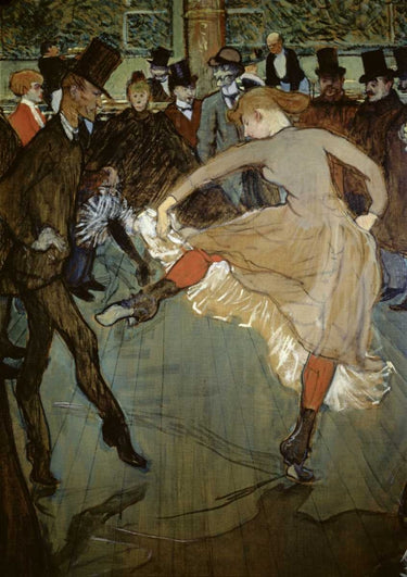 Canvas Art Print Dance at the Moulin Rouge - Detail Museum subject by Van Gogh Vincent Fine Art Print quality