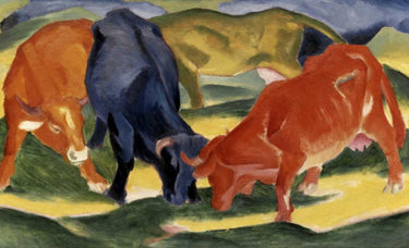 Canvas Art Print Fighting Cows Abstract subject by Modigliani Amedeo Fine Art Print quality