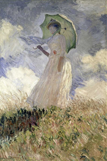 Canvas Art Print Woman with a Parasol Turned to the Left, 1886 Floral subject by Ortelius Abraham Fine Art Print quality