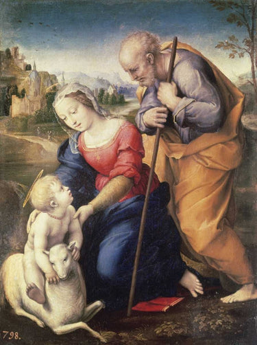Canvas Art Print Holy Family With The Lamb Museum subject by Rousseau Henri Fine Art Print quality