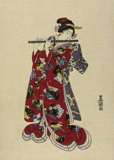 Canvas Art Print Yokobue - Seven Hole Chinese Flute Figurative subject by Van Gogh Vincent Fine Art Print quality