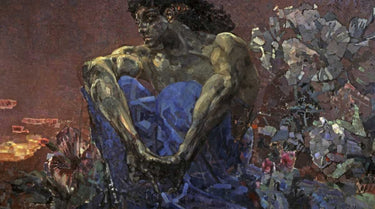 Canvas Art Print Demon Seated Fantasy subject by Rossini John Fine Art Print quality