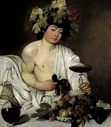 Feeling at home Bacchus figurative canvas art print by Leonardo da Vinci featuring detailed classical artwork.