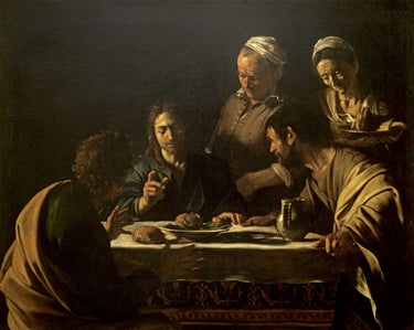 Canvas Art Print Supper at Emmaus Figurative subject by Da Vinci Leonardo Fine Art Print quality