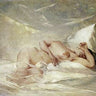 Canvas Art Print Reclining Nude Figurative subject by Devgarh Fine Art Print quality
