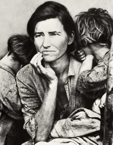 Canvas Art Print Migrant Mother Photography subject by Mankot Fine Art Print quality