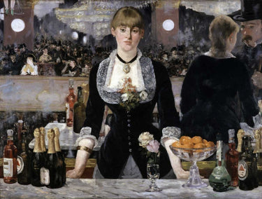 Canvas Art Print Bar at the Folies-Bergère Kitchen subject by Modigliani Amedeo Fine Art Print quality