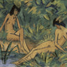 Canvas Art Print Girls Seated at the Water Museum subject by Potthast Edward Henry Fine Art Print quality