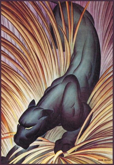 Canvas Art Print Stalking Panther, 1934 Museum subject by Gilman Harold Fine Art Print quality