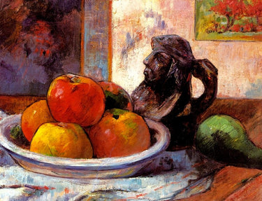 Canvas Art Print Still Life With Apples A Pear And A Ceramic Museum subject by Gu Xu Fine Art Print quality
