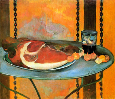 Canvas Art Print Still Life With Ham Museum subject by Guardi Fine Art Print quality