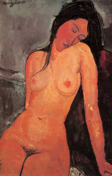 Canvas Art Print The Seated Nude Museum subject by Monet Claude Fine Art Print quality