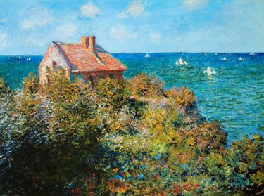 Canvas Art Print Fisherman's Cottage Coastal subject by Pissarro Camille Fine Art Print quality