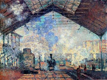 Canvas Art Print Gare St. Lazare Museum subject by Monet Claude Fine Art Print quality