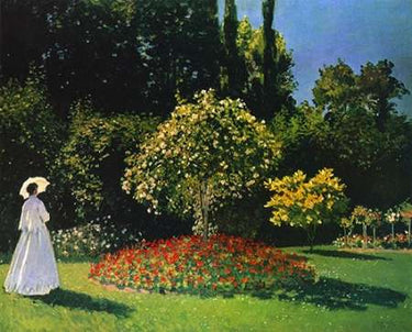 Canvas Art Print Lady In The Garden 1867 Museum subject by Monet Claude Fine Art Print quality