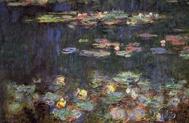 Canvas Art Print Water Lilies Green Reflections Museum subject by Muller Otto Fine Art Print quality