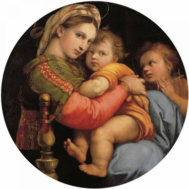 Canvas Art Print Madonna And Child With St John 6 Museum subject by Royer Lionel Noel Fine Art Print quality