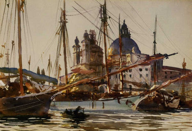 Canvas Art Print The Church of Santa Maria della Salute from Giudecca, 1904-09 Museum subject by Shan Li Fine Art Print quality