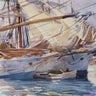 Yachts at anchor in Palma de Majorca, vintage museum canvas art print by Shunei Katsukawa, showcasing historic maritime scene