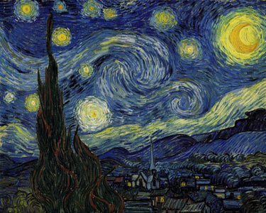 Canvas Art Print Starry Night Museum subject by White Ladder Fine Art Print quality