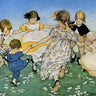 Canvas Art Print Girls in Circle - Ring Around the Rosie Museum subject by Van Gogh Vincent Fine Art Print quality
