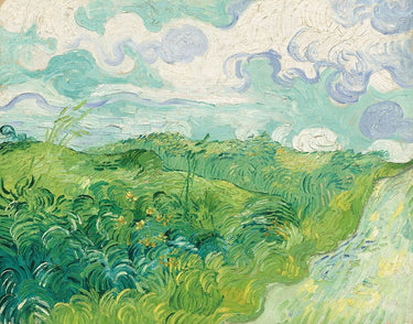 Canvas Art Print Green Wheat Fields, Auvers, 1890 Museum subject by Bluebird Barn Fine Art Print quality