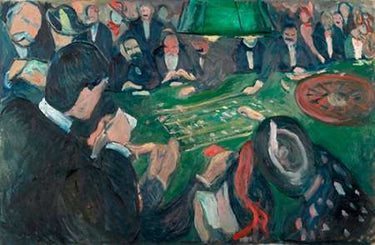 Canvas Art Print At the Roulette Table in Monte Carlo, 1892 Museum subject by Potthast Edward Henry Fine Art Print quality