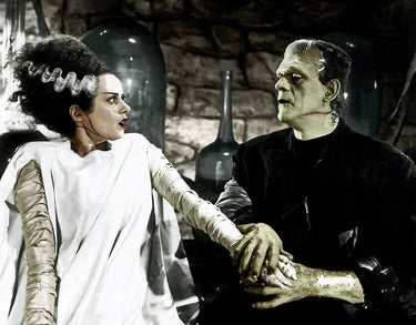 Canvas Art Print Bride of Frankenstein - Boris Karloff and Elsa Lanchester Photography subject by Joli Antonio Fine Art Print quality