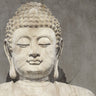 Bali Buddha photography canvas art print by Feeling at Home, featuring a serene Buddha image on natural textured canvas.