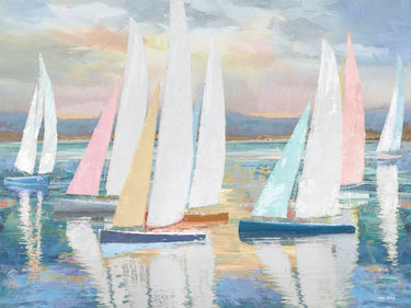 Canvas Art Print Sunset Sail Coastal subject by Bonadio Heather Fine Art Print quality