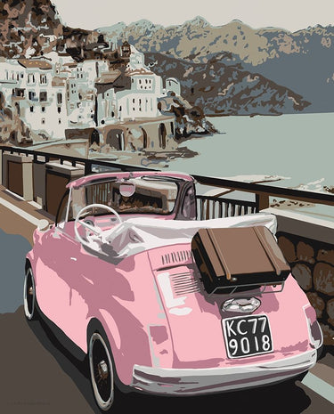 Canvas Art Print Pink Bug in Europe Landscape subject by Sterling Amber Fine Art Print quality