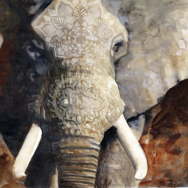 Canvas Art Print Mandala Elephant Ethnic subject by Kuntz Heidi Fine Art Print quality