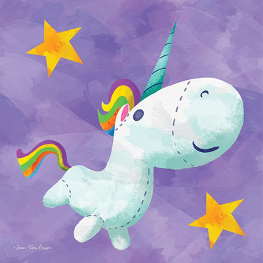 Canvas Art Print Rainbow Unicorn II Humor subject by Cloverfield And Co. Fine Art Print quality