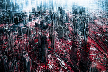 Canvas Art Print City Apocalypse Architecture subject by Bar Or Eyal Fine Art Print quality
