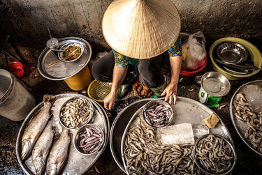 Canvas Art Print Daily Life At The Market Photography subject by Pienaar Kathrin Fine Art Print quality