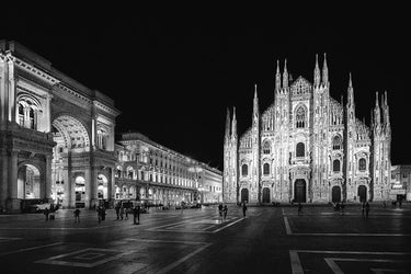 Canvas Art Print Milan By Night Photography subject by Pictufy Fine Art Print quality