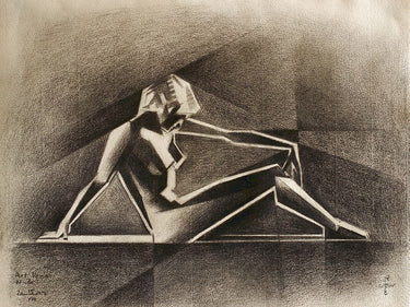 Canvas Art Print Art Deco Nude - 15-08-22 Vintage subject by Pictufy Fine Art Print quality