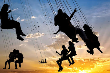 Canvas Art Print High-altitude carousel at sunset Heaven Photography subject by Pictufy Fine Art Print quality