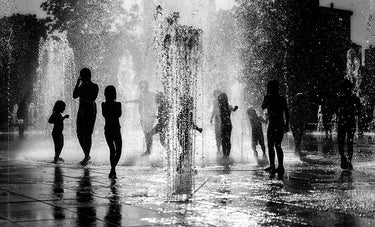 Canvas Art Print Street Dance fountain with jets Photography subject by Pictufy Fine Art Print quality