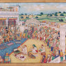 Canvas Art Print Ranjeet singh court scene Museum subject by Taudalpoi Fine Art Print quality