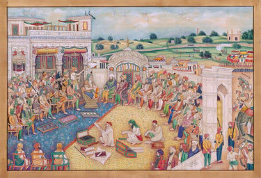 Canvas Art Print Ranjeet singh court scene Museum subject by Taudalpoi Fine Art Print quality