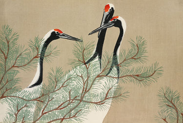 Canvas Art Print Cranes From Momoyogusa Nature subject by Westum Heidi Fine Art Print quality