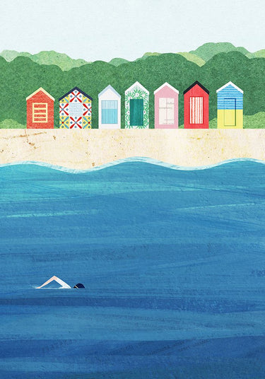 Canvas Art Print Beach Huts Nature subject by Turcu Mihnea Fine Art Print quality