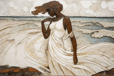 Canvas Art Print With All Senses Coastal subject by Clough Stephen Fine Art Print quality