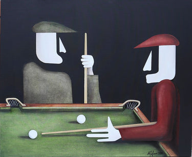 Canvas Art Print Billiards Abstract subject by Wozniak Tomasz Fine Art Print quality