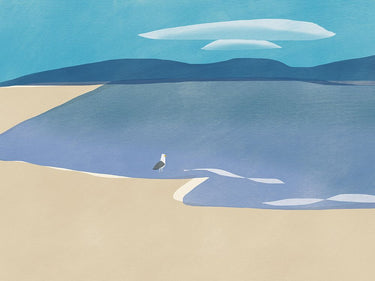 Canvas Art Print Seagull Watching Distant Cloud Nature subject by Magnusson Andreas Fine Art Print quality