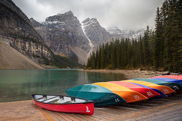 Canvas Art Print Canoes Ready To Go Photography subject by Skellern Sue Fine Art Print quality