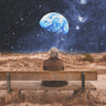 Canvas Art Print On the bench watching the moon Fantasy subject by Lorenzetti Andrea Fine Art Print quality