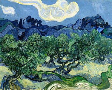 Canvas Art Print Olive Trees With The Alpilles 1889 Abstract subject by Deificus Emiliano Fine Art Print quality