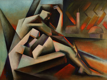 Feeling at Home art print titled "The Widow of Aleppo" by Willers Heike, depicting a detailed canvas scene.